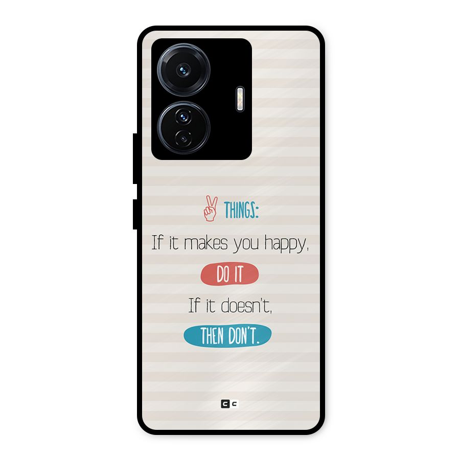 Think Then Metal Back Case for Vivo T1 Pro