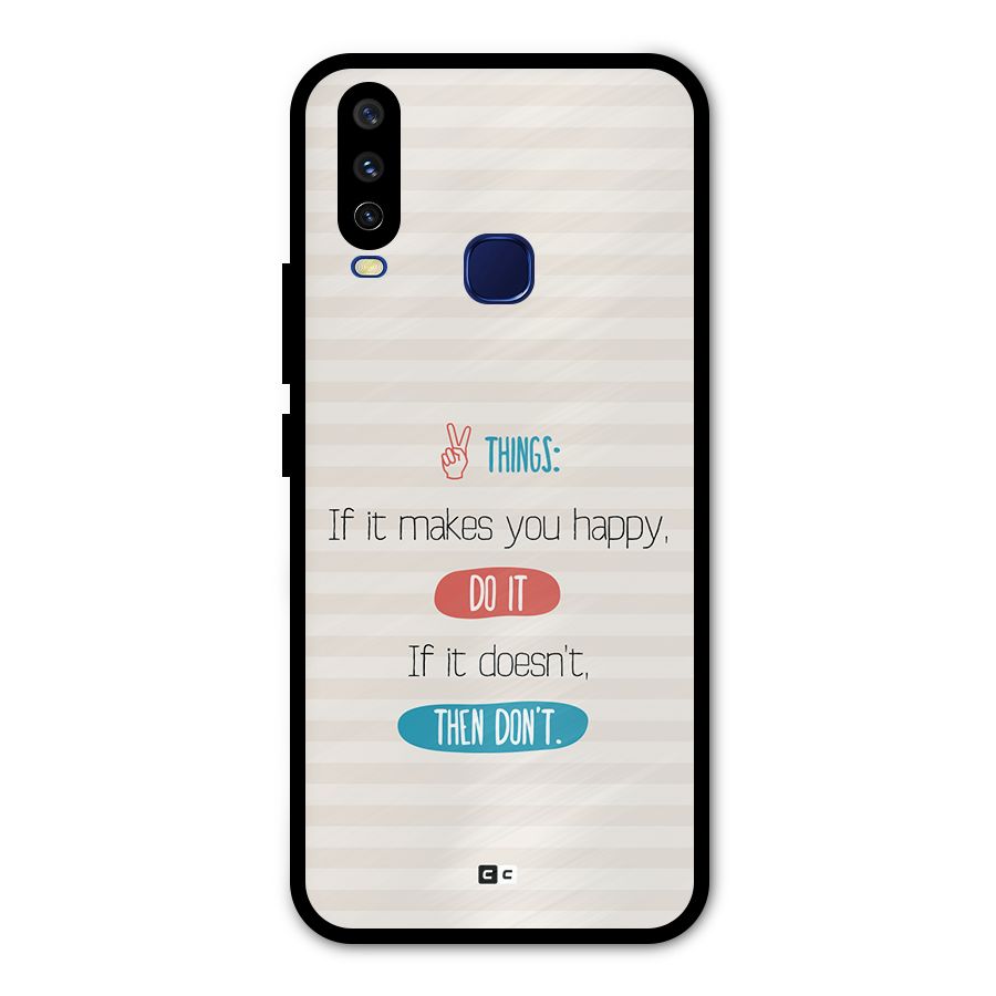 Think Then Metal Back Case for Vivo U10