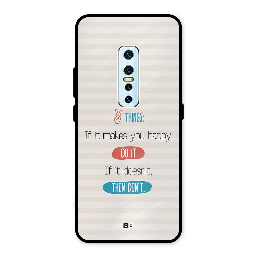 Think Then Metal Back Case for Vivo V17 Pro