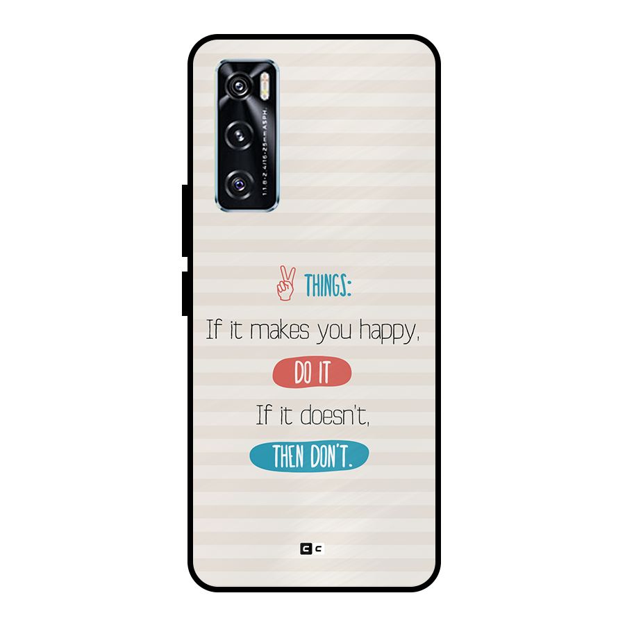 Think Then Metal Back Case for Vivo V20 SE