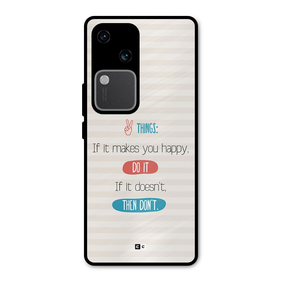 Think Then Metal Back Case for Vivo V30 Pro
