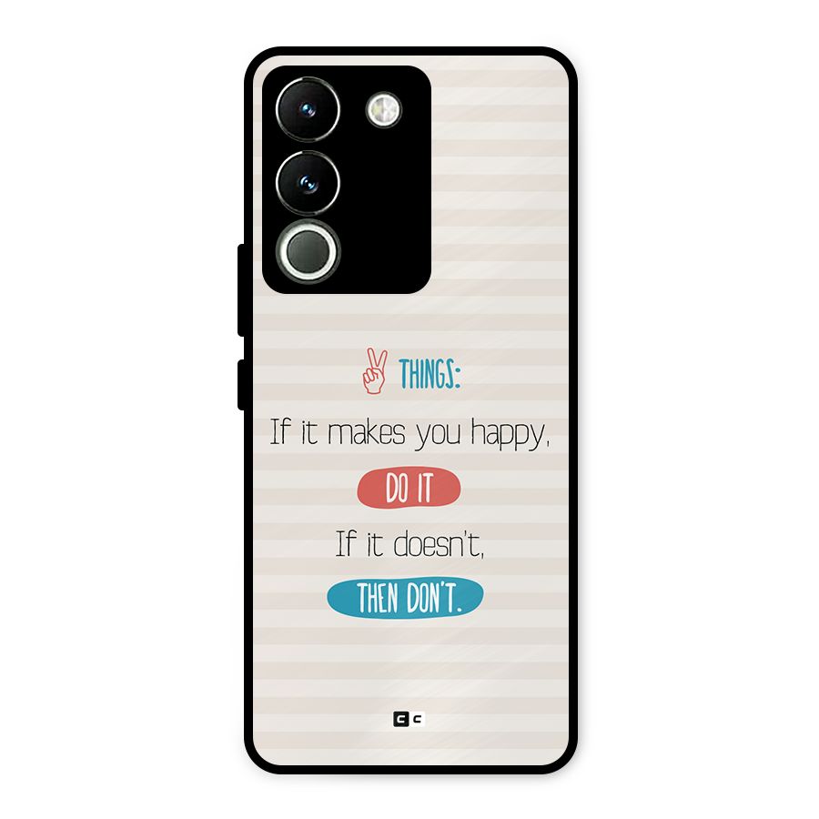 Think Then Metal Back Case for Vivo Y200