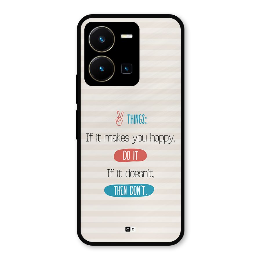 Think Then Metal Back Case for Vivo Y35