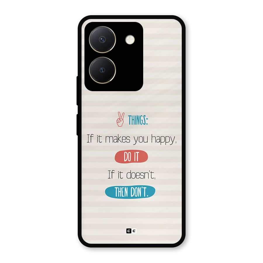 Think Then Metal Back Case for Vivo Y36
