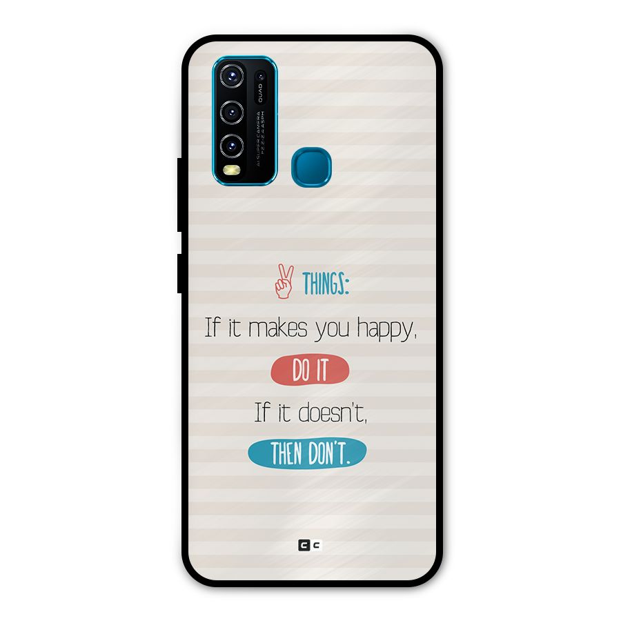 Think Then Metal Back Case for Vivo Y50