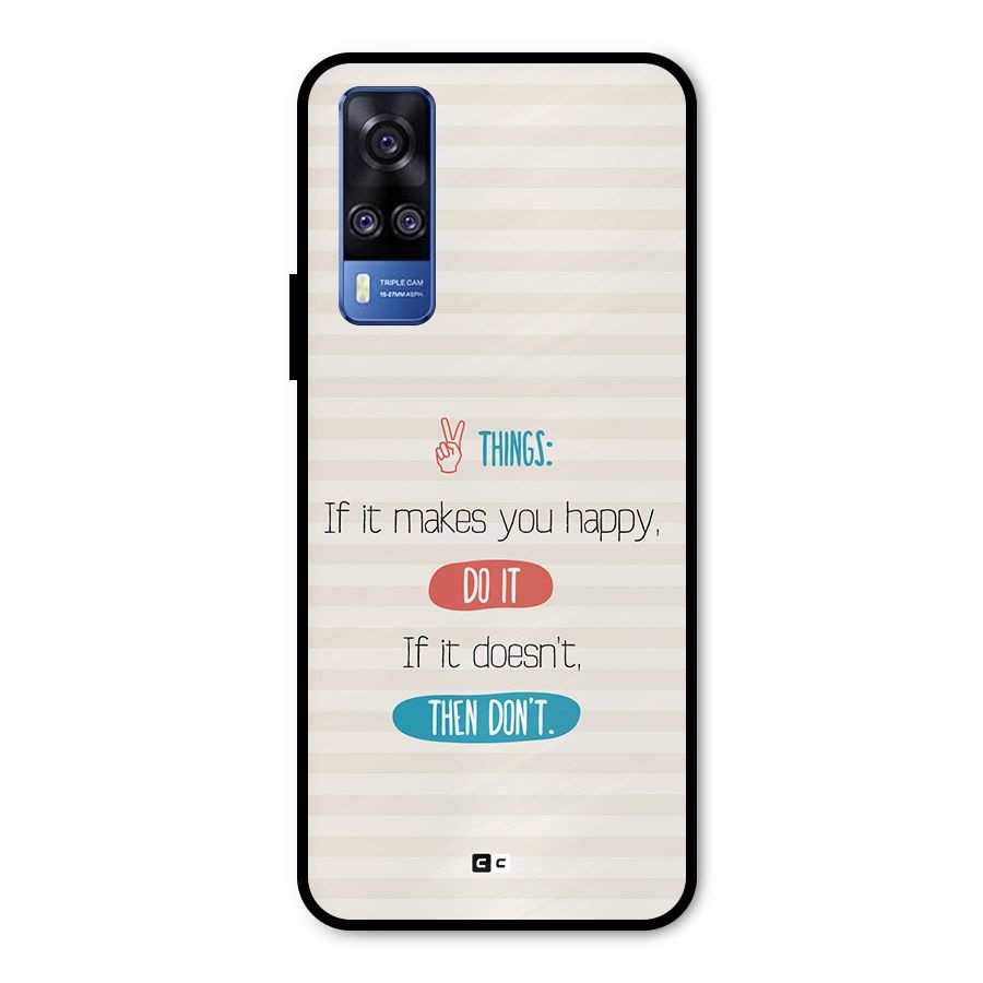 Think Then Metal Back Case for Vivo Y51A