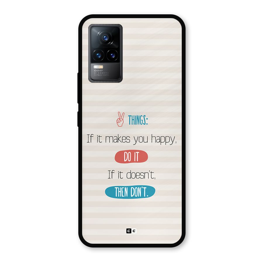 Think Then Metal Back Case for Vivo Y73