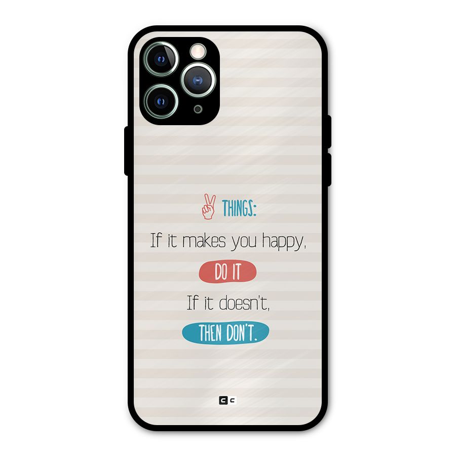 Think Then Metal Back Case for iPhone 11 Pro Max