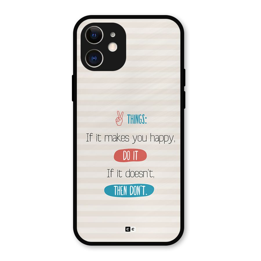 Think Then Metal Back Case for iPhone 12