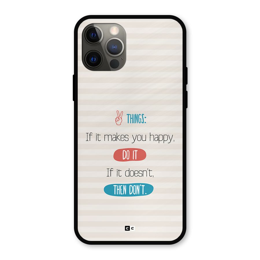 Think Then Metal Back Case for iPhone 12 Pro