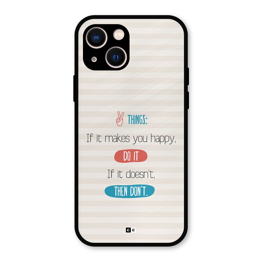 Think Then Metal Back Case for iPhone 13