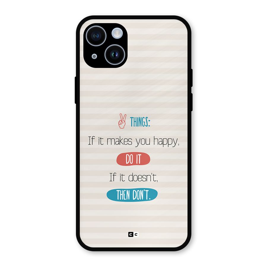 Think Then Metal Back Case for iPhone 14