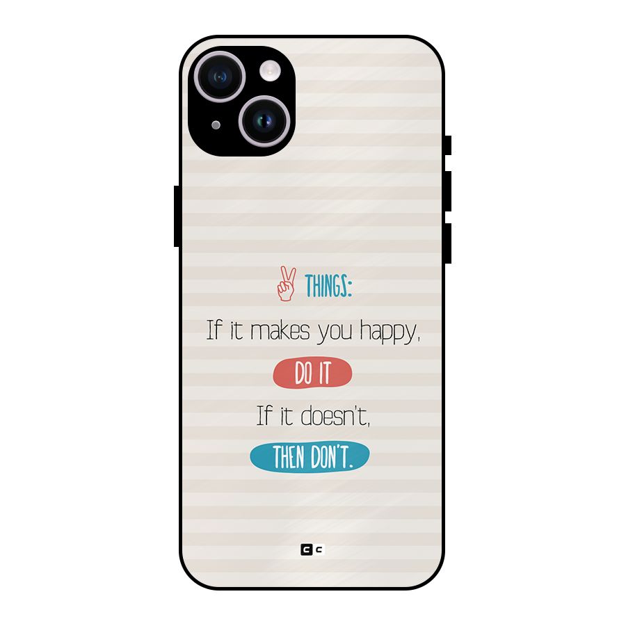 Think Then Metal Back Case for iPhone 14 Plus