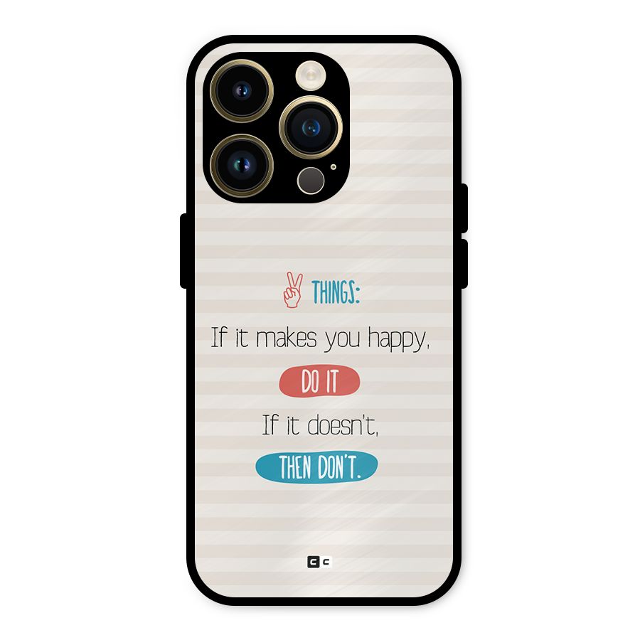 Think Then Metal Back Case for iPhone 14 Pro