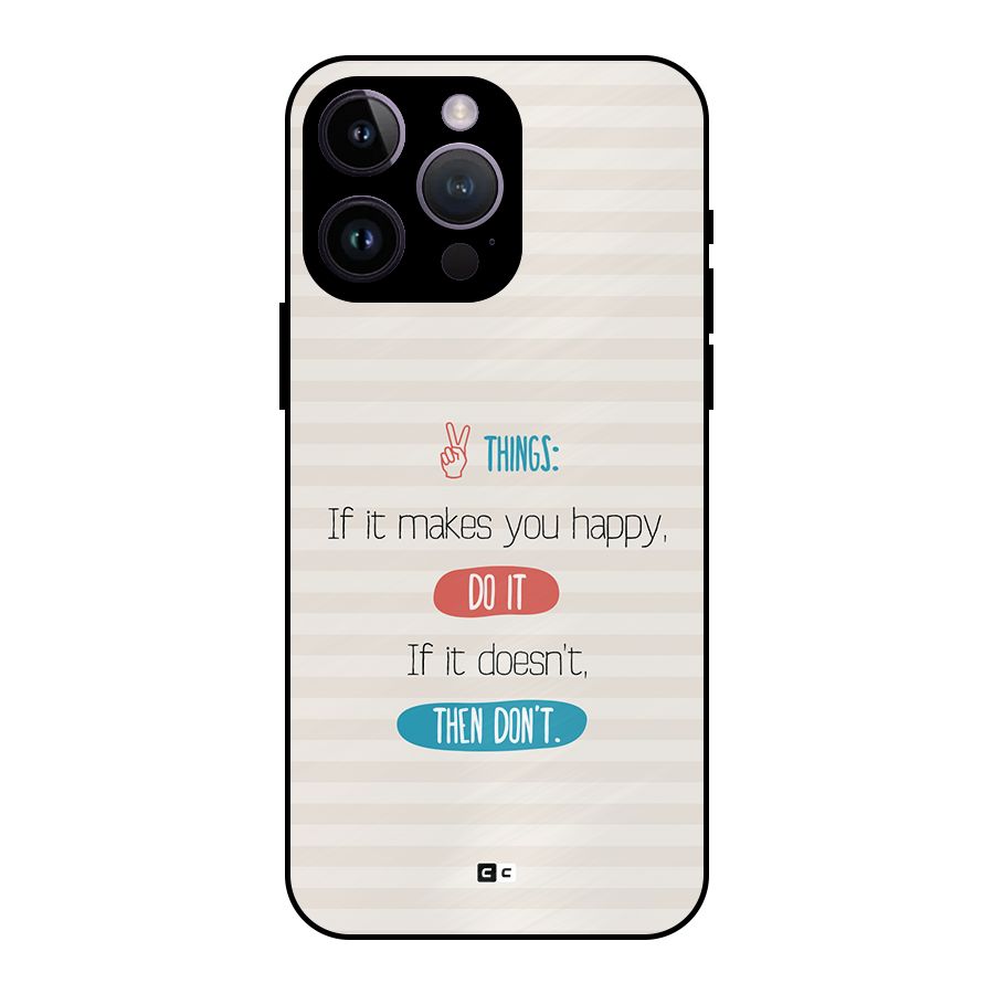 Think Then Metal Back Case for iPhone 14 Pro Max