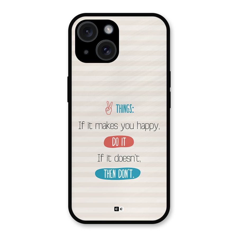 Think Then Metal Back Case for iPhone 15