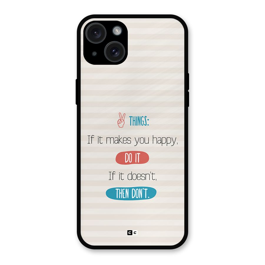 Think Then Metal Back Case for iPhone 15 Plus