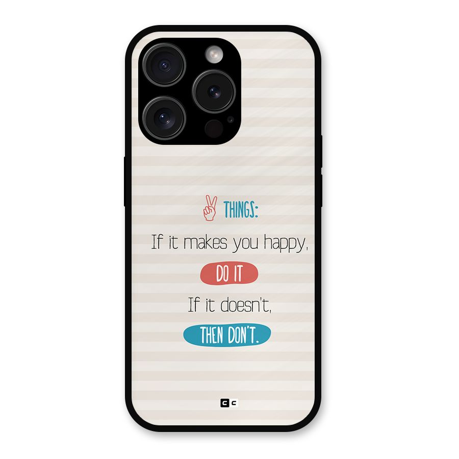 Think Then Metal Back Case for iPhone 15 Pro
