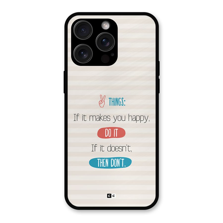 Think Then Metal Back Case for iPhone 15 Pro Max
