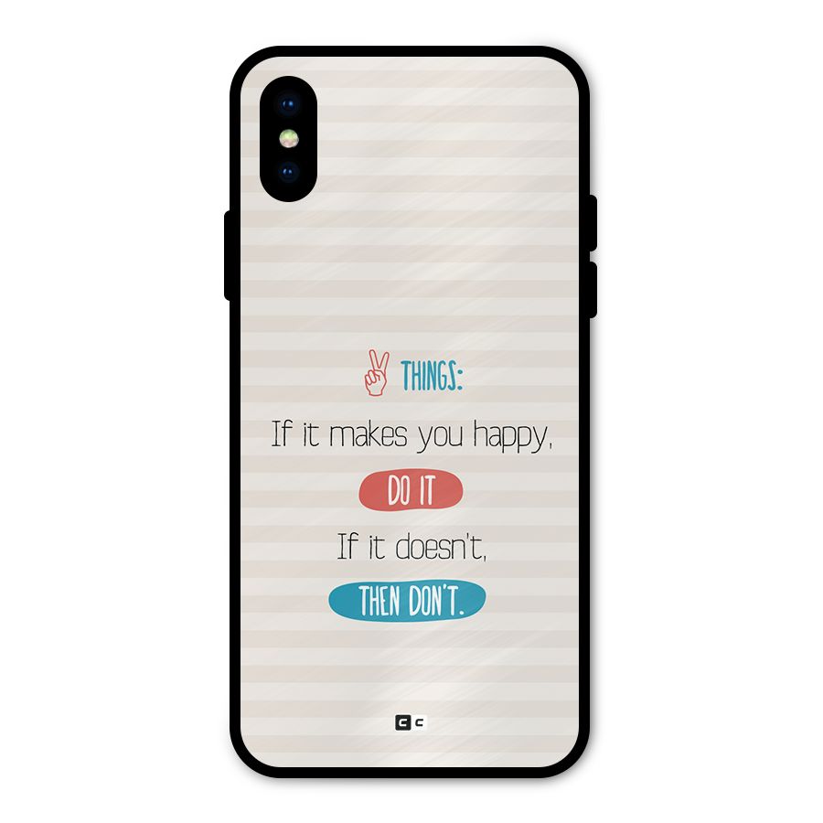 Think Then Metal Back Case for iPhone X