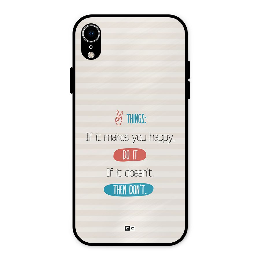 Think Then Metal Back Case for iPhone XR