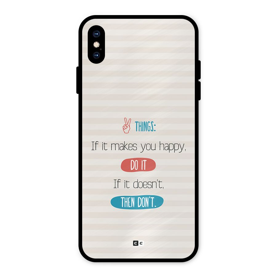 Think Then Metal Back Case for iPhone XS Max