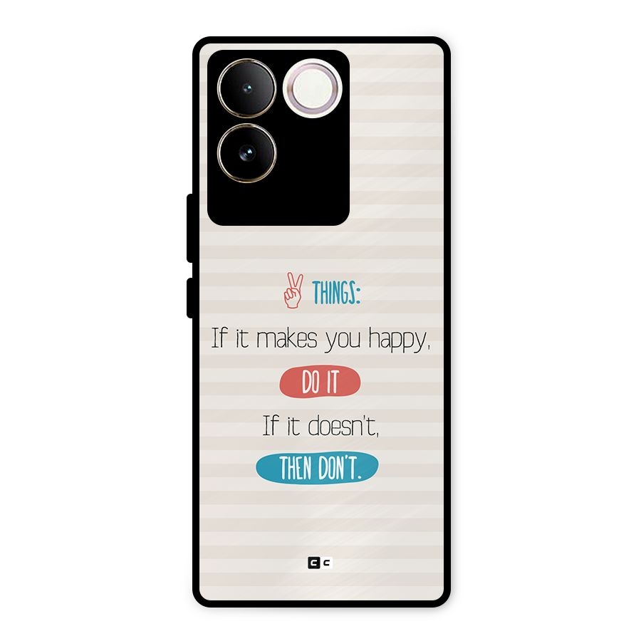Think Then Metal Back Case for iQOO Z7 Pro