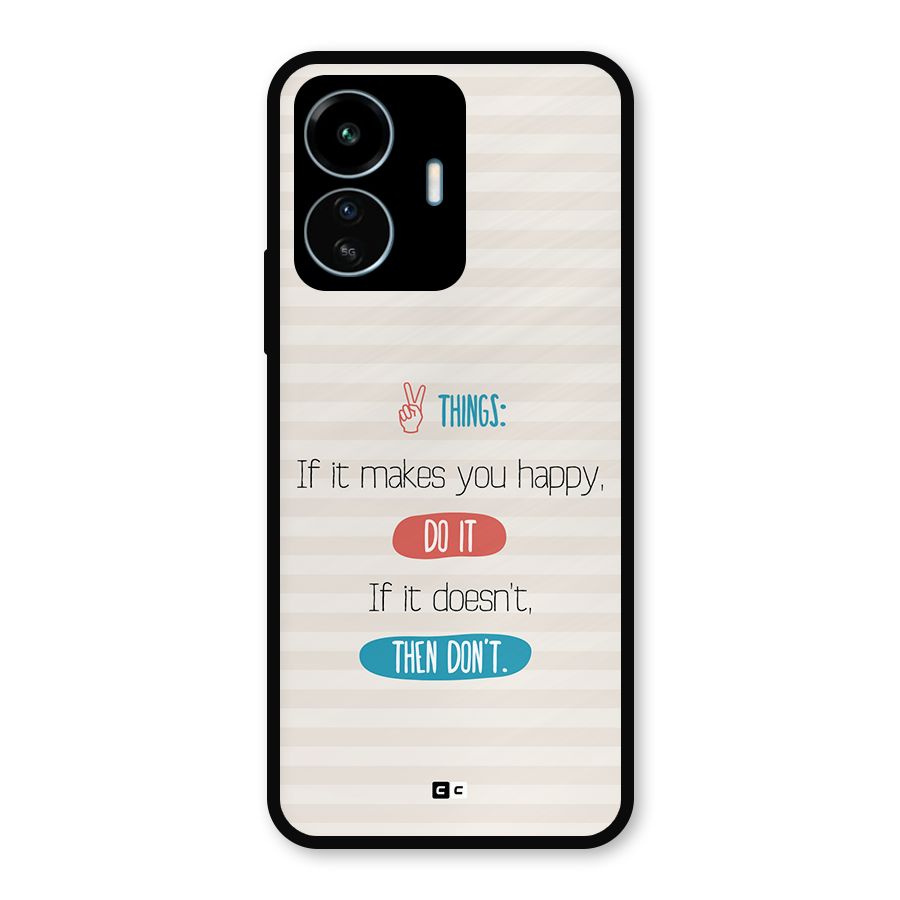 Think Then Metal Back Case for vivo iQOO Z6 Lite 5G