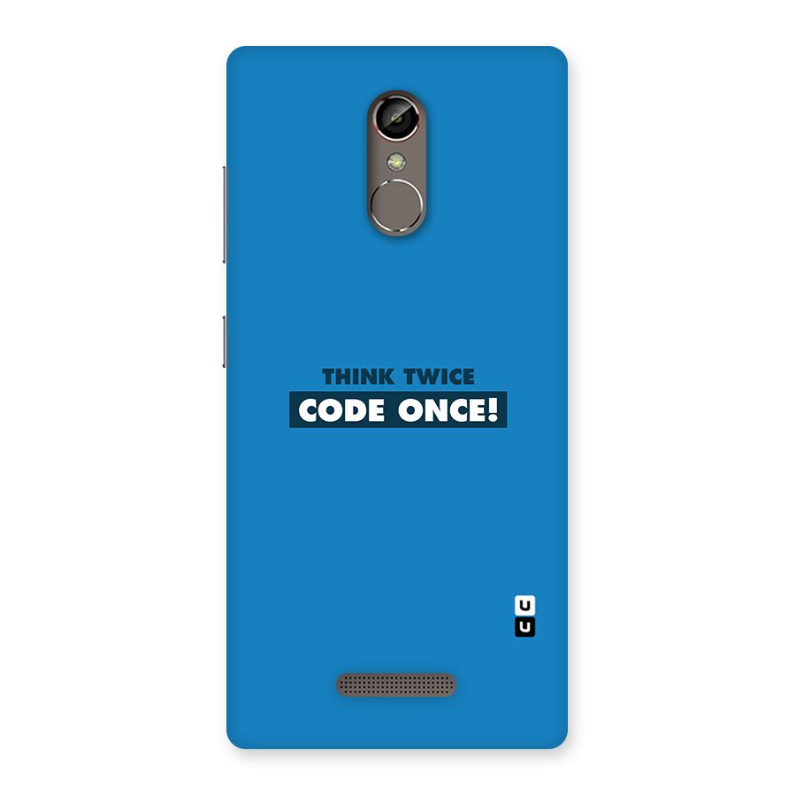 Think Twice Code Once Back Case for Gionee S6s