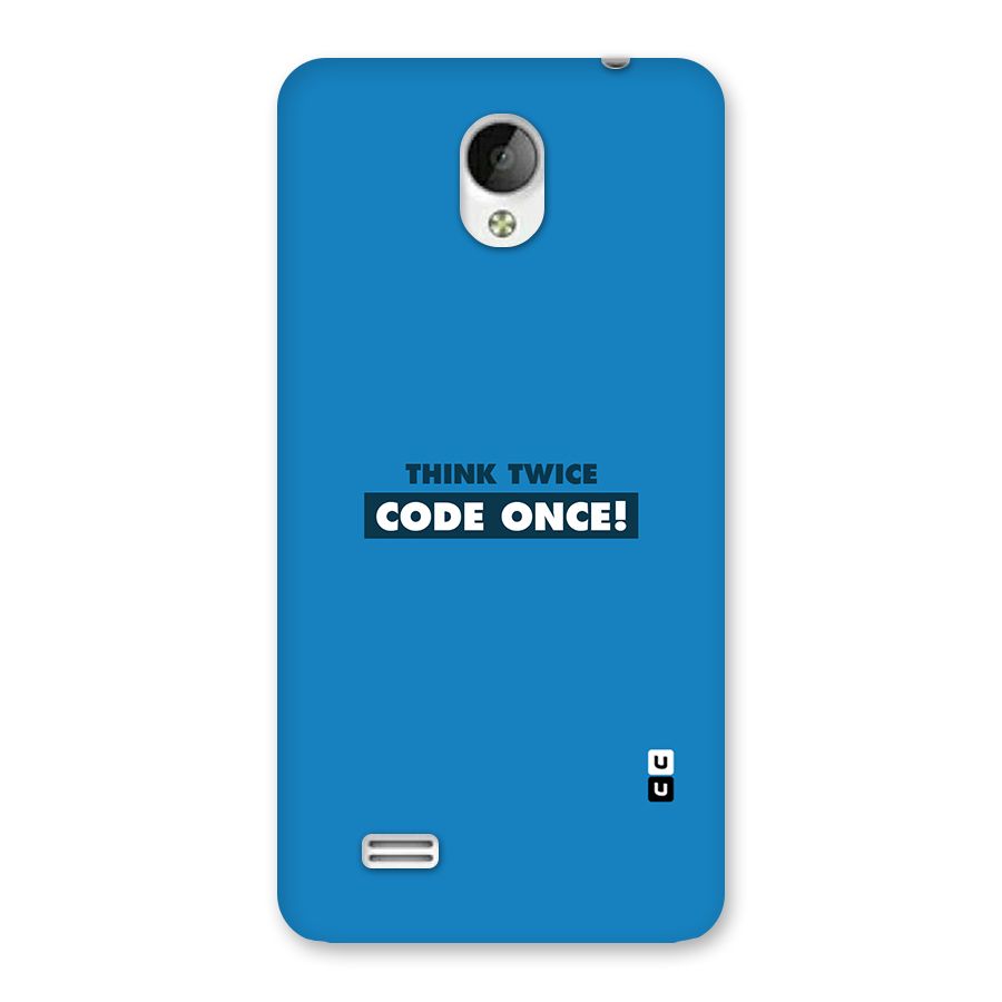 Think Twice Code Once Back Case for Vivo Y21
