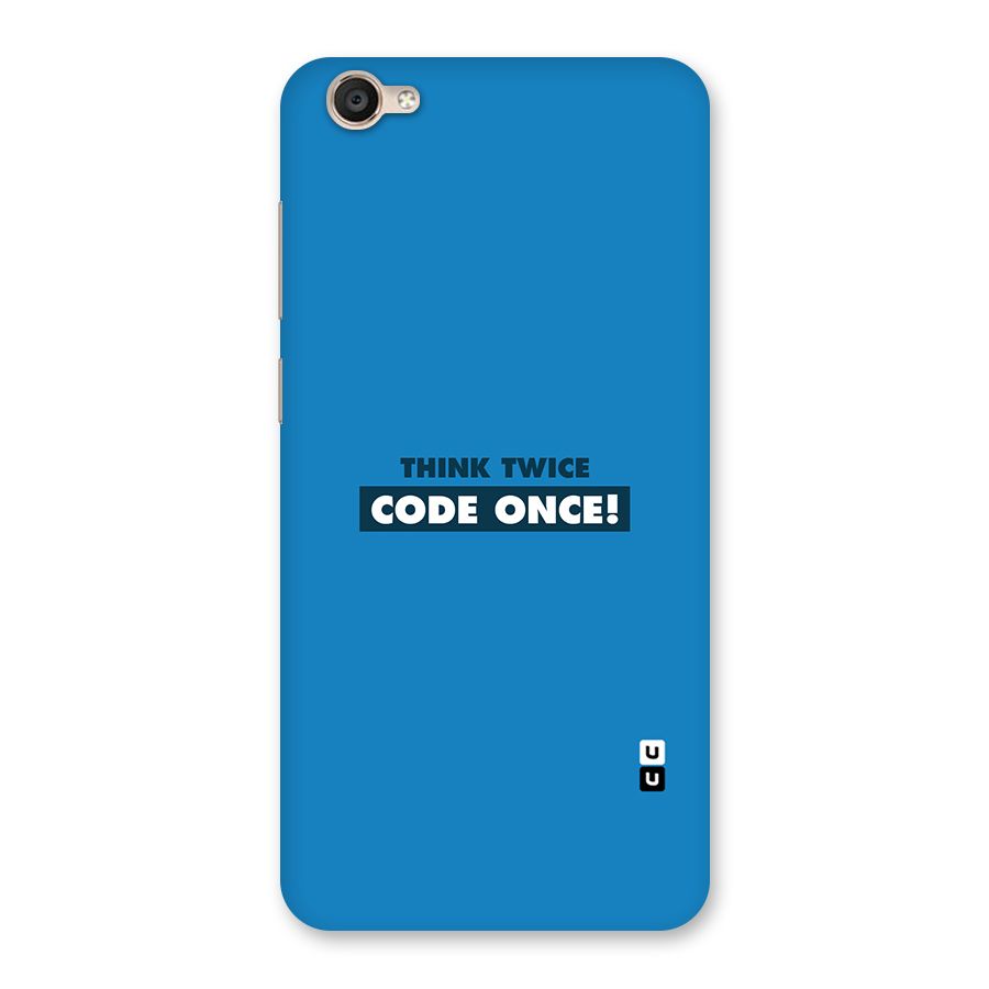 Think Twice Code Once Back Case for Vivo Y55s