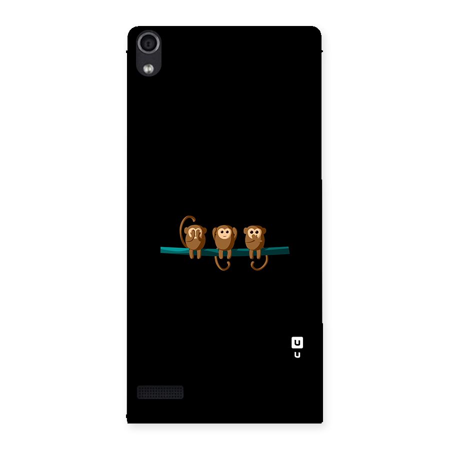 Three Cute Monkeys Back Case for Ascend P6