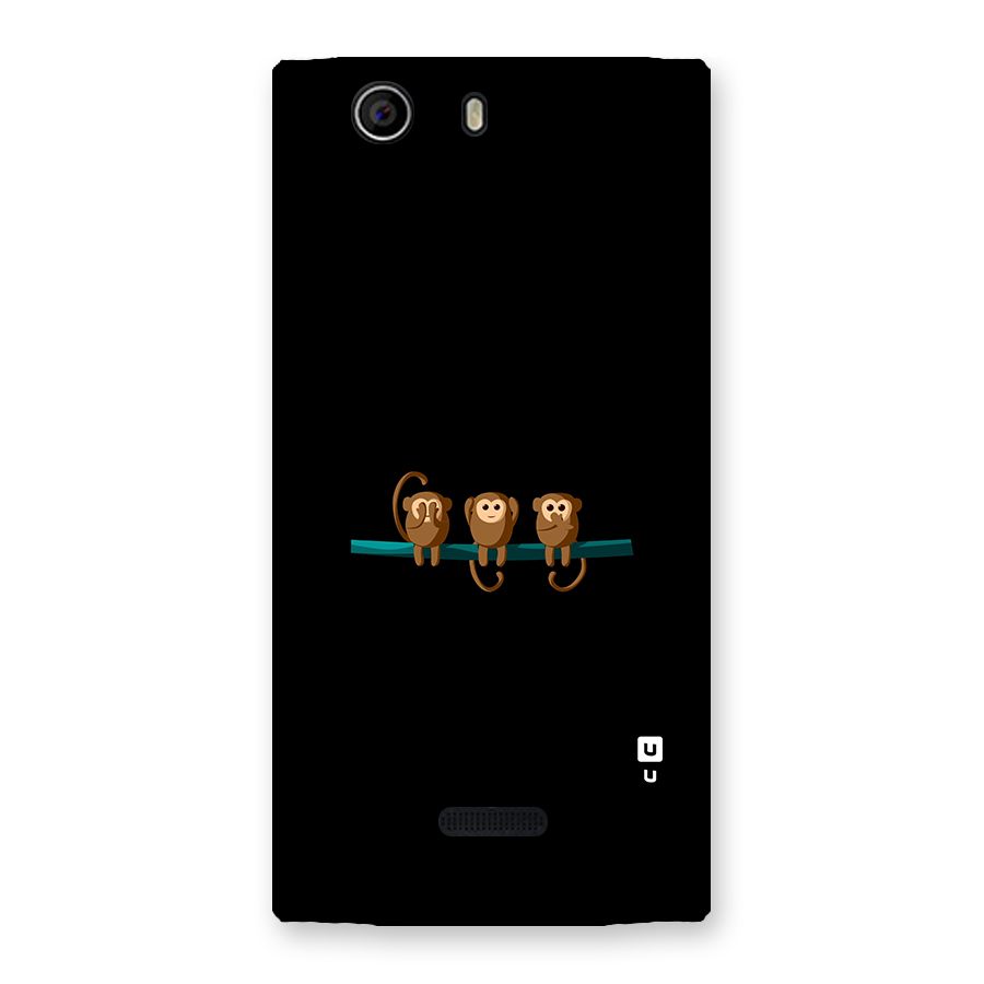 Three Cute Monkeys Back Case for Canvas Nitro 2 E311