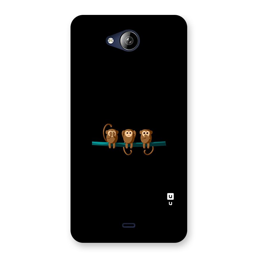 Three Cute Monkeys Back Case for Canvas Play Q355