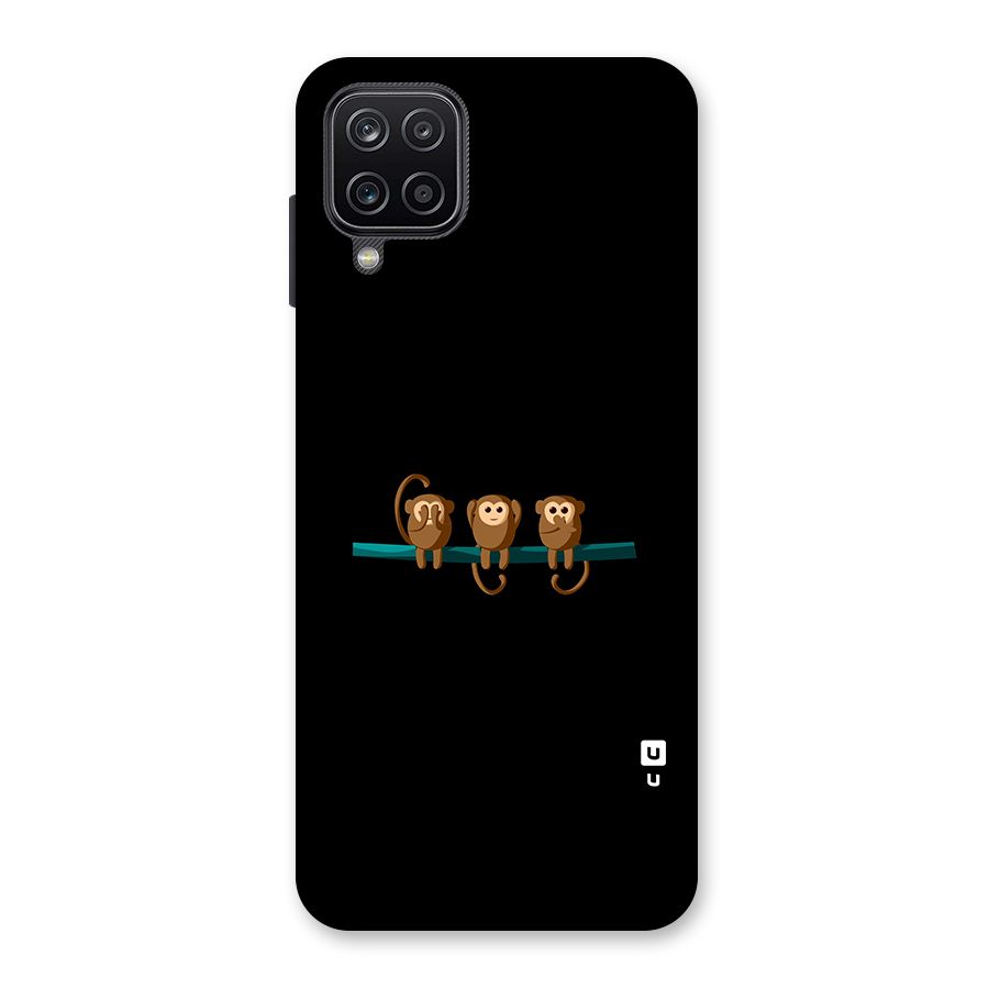 Three Cute Monkeys Back Case for Galaxy A12