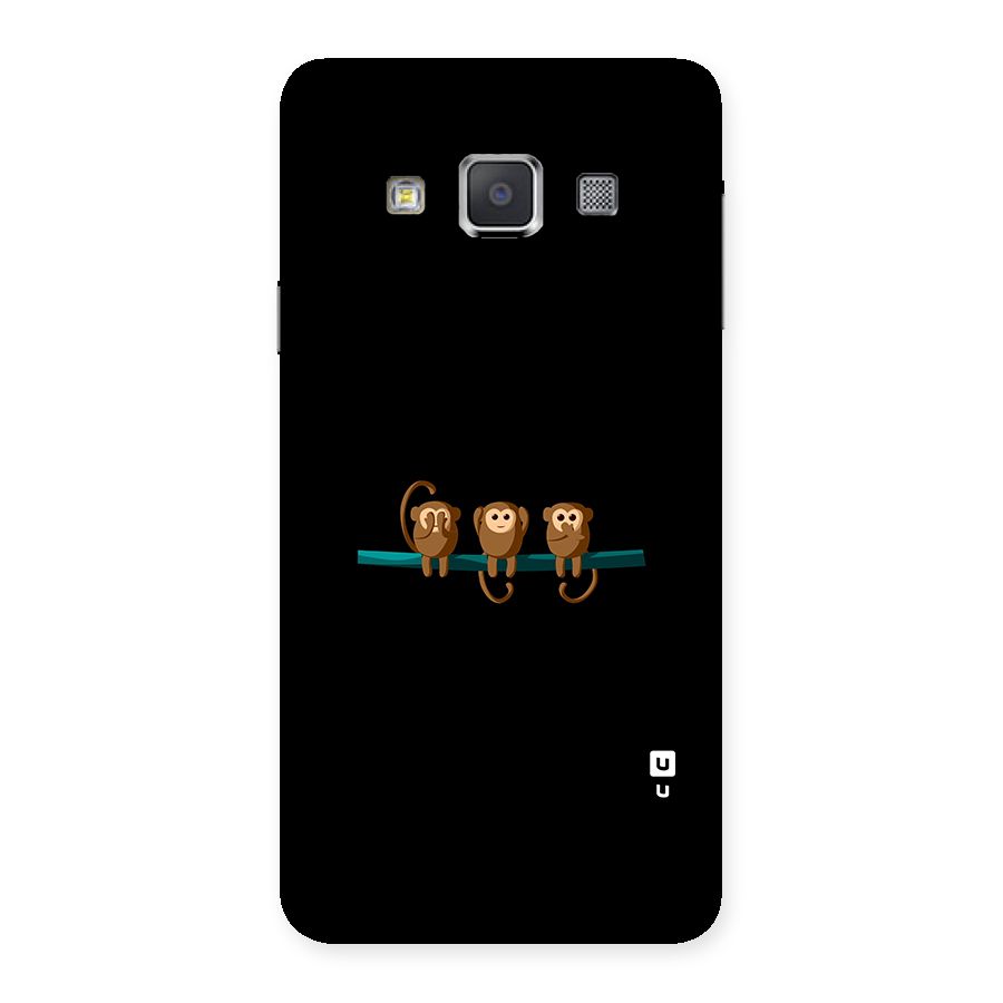 Three Cute Monkeys Back Case for Galaxy A3