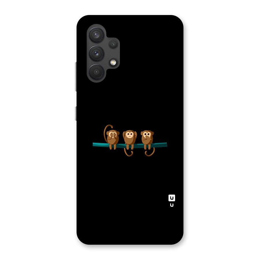 Three Cute Monkeys Back Case for Galaxy A32