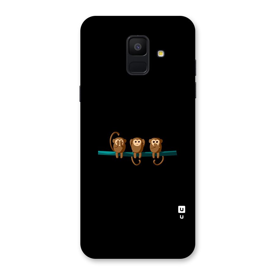 Three Cute Monkeys Back Case for Galaxy A6 (2018)
