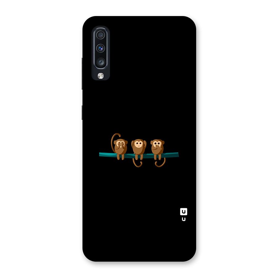 Three Cute Monkeys Back Case for Galaxy A70