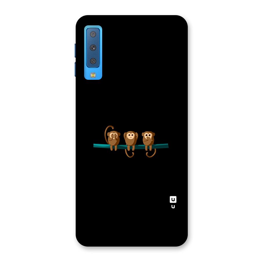 Three Cute Monkeys Back Case for Galaxy A7 (2018)