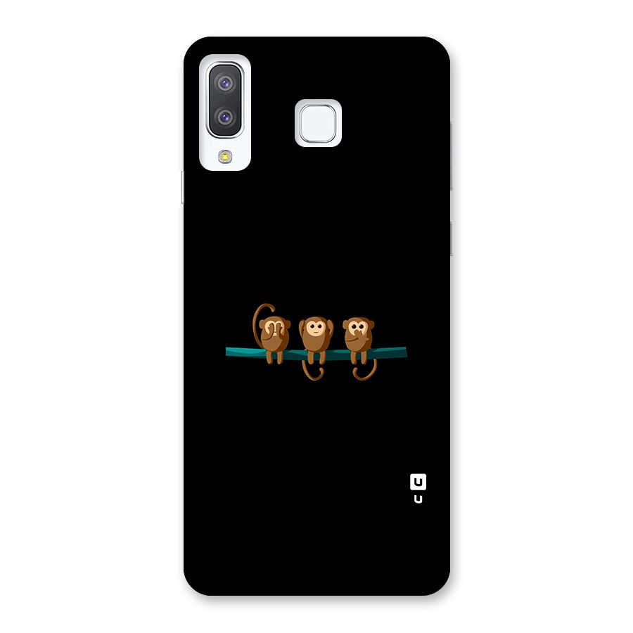 Three Cute Monkeys Back Case for Galaxy A8 Star