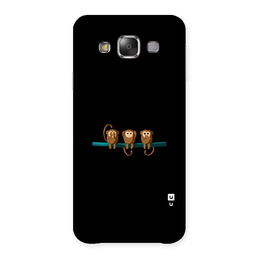 Three Cute Monkeys Back Case for Galaxy E7
