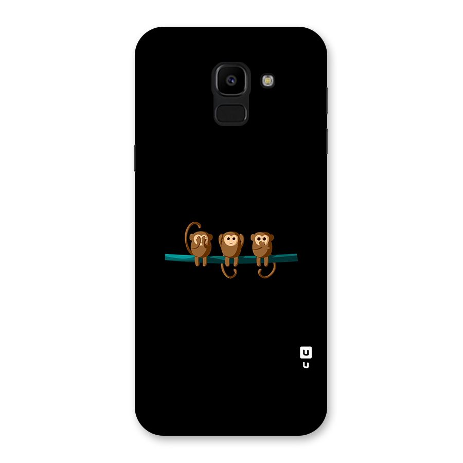 Three Cute Monkeys Back Case for Galaxy J6