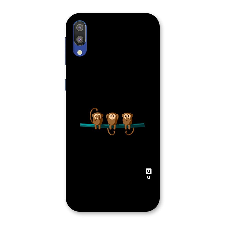 Three Cute Monkeys Back Case for Galaxy M10