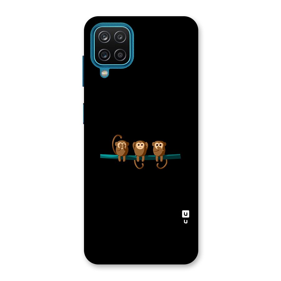 Three Cute Monkeys Back Case for Galaxy M12