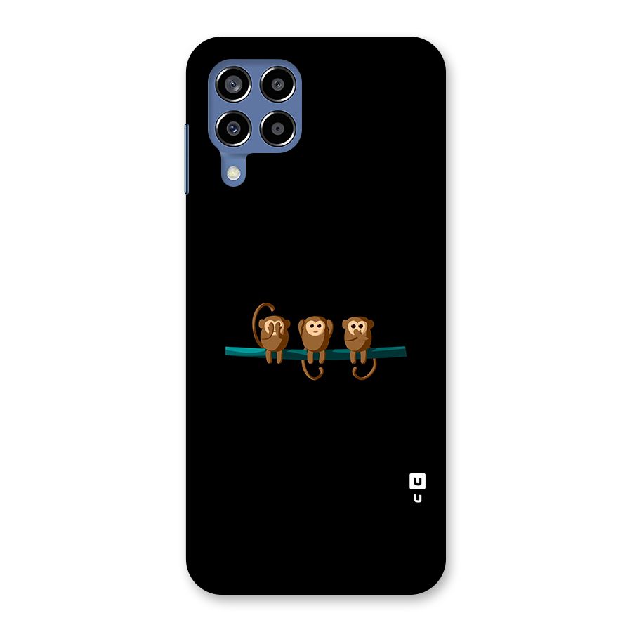 Three Cute Monkeys Back Case for Galaxy M53 5G