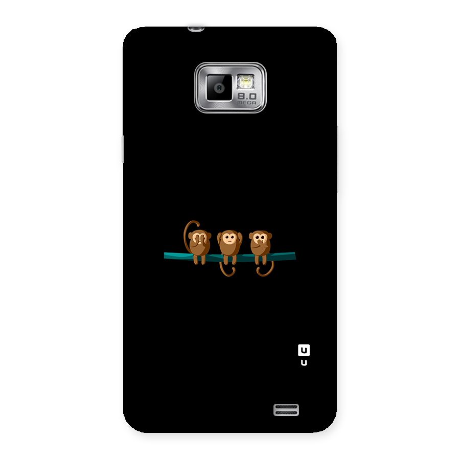 Three Cute Monkeys Back Case for Galaxy S2