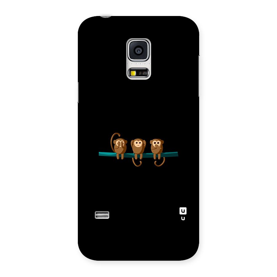 Three Cute Monkeys Back Case for Galaxy S5 Mini