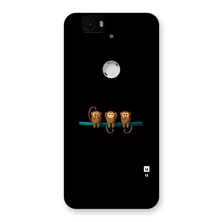 Three Cute Monkeys Back Case for Google Nexus-6P