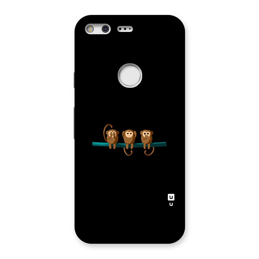 Three Cute Monkeys Back Case for Google Pixel